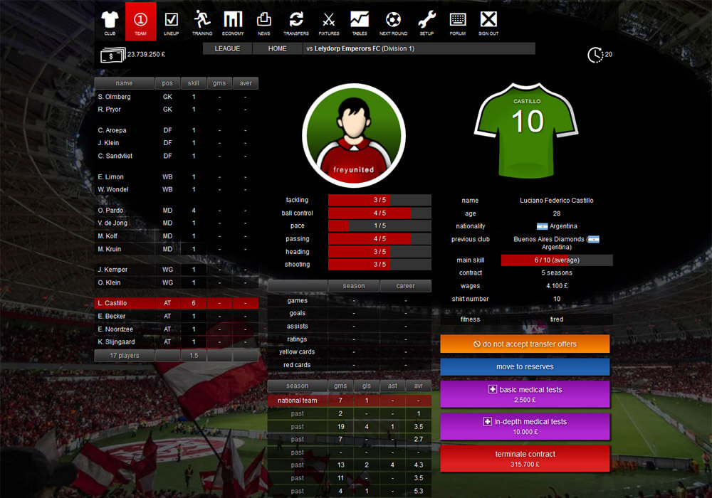 online football manager